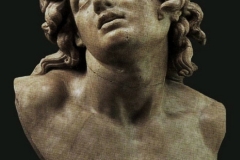 Head known as the “Dying Alexander”, Hellenistic art, late 2nd century BC. (Uffizi Gallery, Florence)