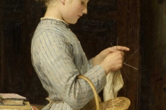 Strickendes Mädchen, 1888