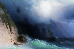 The Shipwreck near rocks 1870 … #ivanaivazovsky