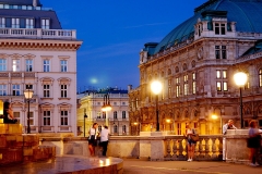 Vienna, the capital of Austria, in the evening.